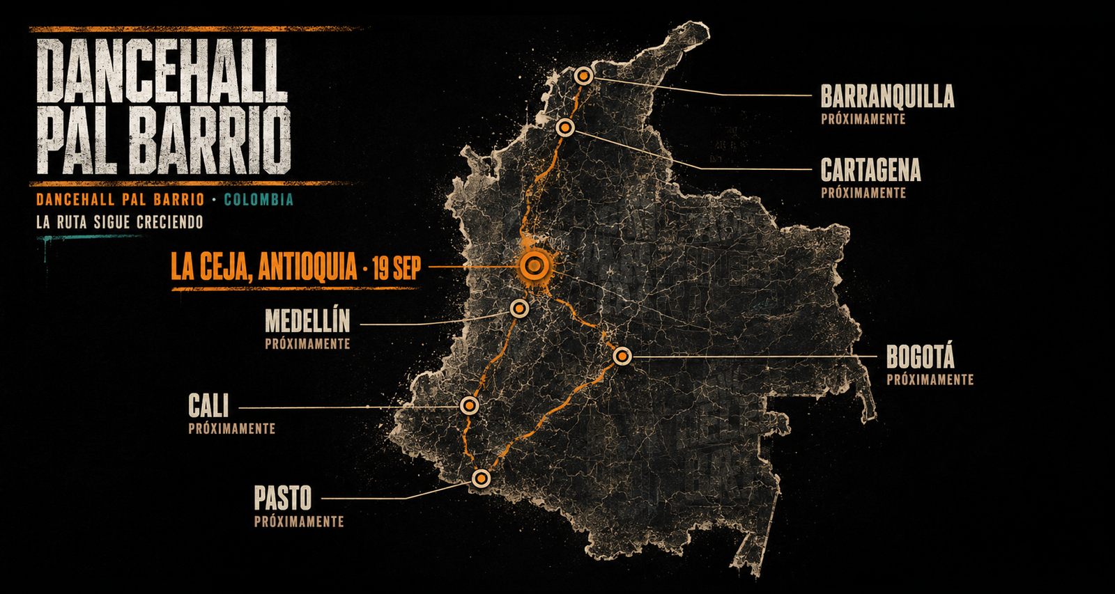 Mapa Ruta Dancehall Pa'l Barrio Colombia